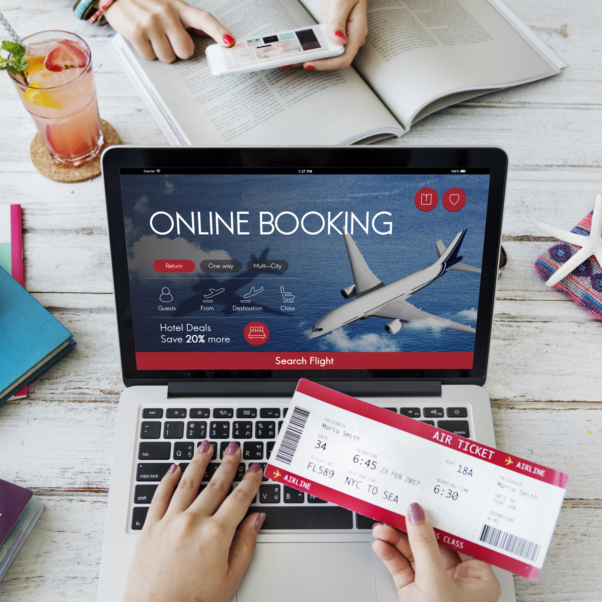 air ticket flight booking concept scaled